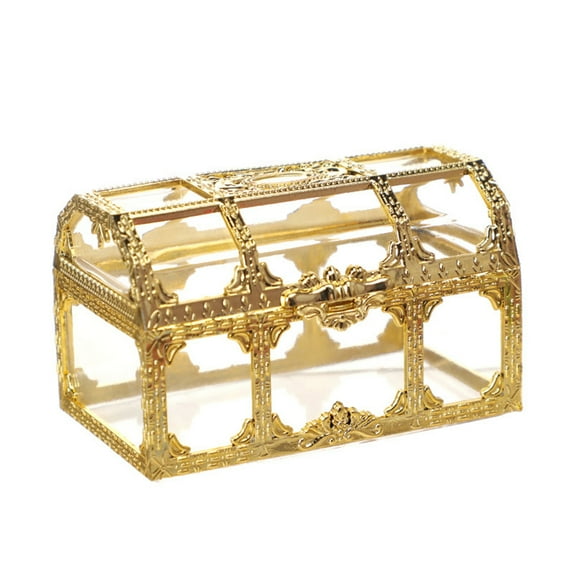 Leadrop Vintage Candy Box Transparent Body Plastic Pirate Treasure Storage Box Party Supplies