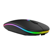 Leadrop Wireless Keyboard Mouse Ergonomic Rechargeable Mute Button RGB Backlit Power-saving Auto Sleep Ultra-thin Dual Mode Bluetooth-compatible Keyboard Mouse Computer Accessories