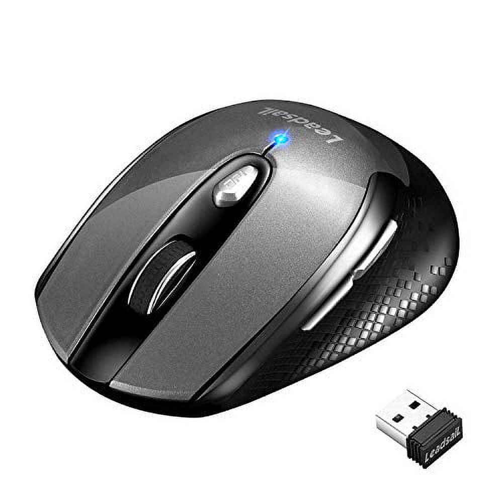 LeadsaiL Silent Wireless Mouse Wireless Laptop USB Mouse Portable