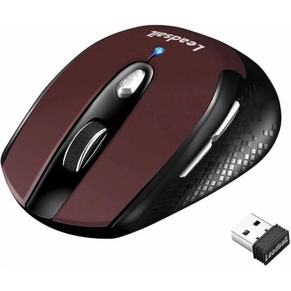 Leadsail 2.4G Wireless Mouse For Laptop Slim Portable Usb Cordless Optical Pc