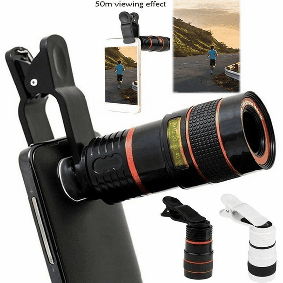 Leadtron HD 8X Clip On Optical Zoom Telescope Camera Lens For Universal Mobile Cell Phone
