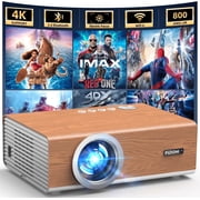 Leadtron Native 1080P WiFi 6 Bluetooth 5.4 Projector, Outdoor Movie Projector with Auto 6D Keystone, 300" Display, Compatible with iOS/Android/TV Stick/PS5