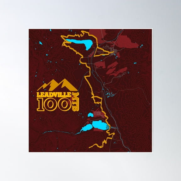Leadville 100 Poster Wall Art, Modern Wall Decor, 16x16 UNFRAMED