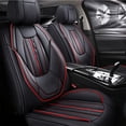 thumbnail image 1 of Leadwolf 2PCS Front Car Seat Covers Leather for Jeep for Compass 2006-Present 2 Seats Airbag Compatible Leather Waterproof Front Set Cushion Protector Black, 1 of 7