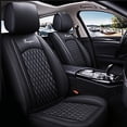 thumbnail image 1 of Leadwolf 2PCS Front Car Seat Covers Leather for BMW for X2M 2017-Present 2 Seats Airbag Compatible Waterproof Soft Front Set Cushion Protector Black, 1 of 7