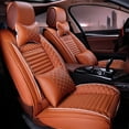 thumbnail image 1 of Leadwolf 2PCS Front Car Seat Covers Leather for toyota for 4runner/Hilux Surf/SW4 1990-Present 2 Seats Airbag Compatible Leather Waterproof Front Set Cushion Protector with Headrest Yellow, 1 of 6