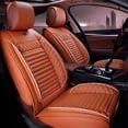 thumbnail image 1 of Leadwolf 2PCs Front Car Seat Covers Leather for Honda for HR-V 2016-2022 2 Seats Airbag Compatible Leather Waterproof Front Set Cushion Protector Cayenne yellow, 1 of 5