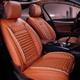 thumbnail image 1 of Leadwolf 2PCs Front Car Seat Covers Leather for Infiniti for Q60 2013-Present 2 Seats Airbag Compatible Waterproof Soft Front Set Cushion Protector Cayenne yellow, 1 of 5