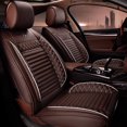 thumbnail image 1 of Leadwolf 2PCs Front Car Seat Covers Leather for Jeep for Renegade 2014-Present 2 Seats Airbag Compatible Waterproof Soft Front Set Cushion Protector Coffee, 1 of 5
