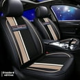 thumbnail image 1 of Leadwolf 2PCs Front Car Seat Covers Leather for toyota for Corolla 1998--Present 2 Seats Airbag Compatible Waterproof Soft Front Set Cushion Protector Black and Beige, 1 of 7