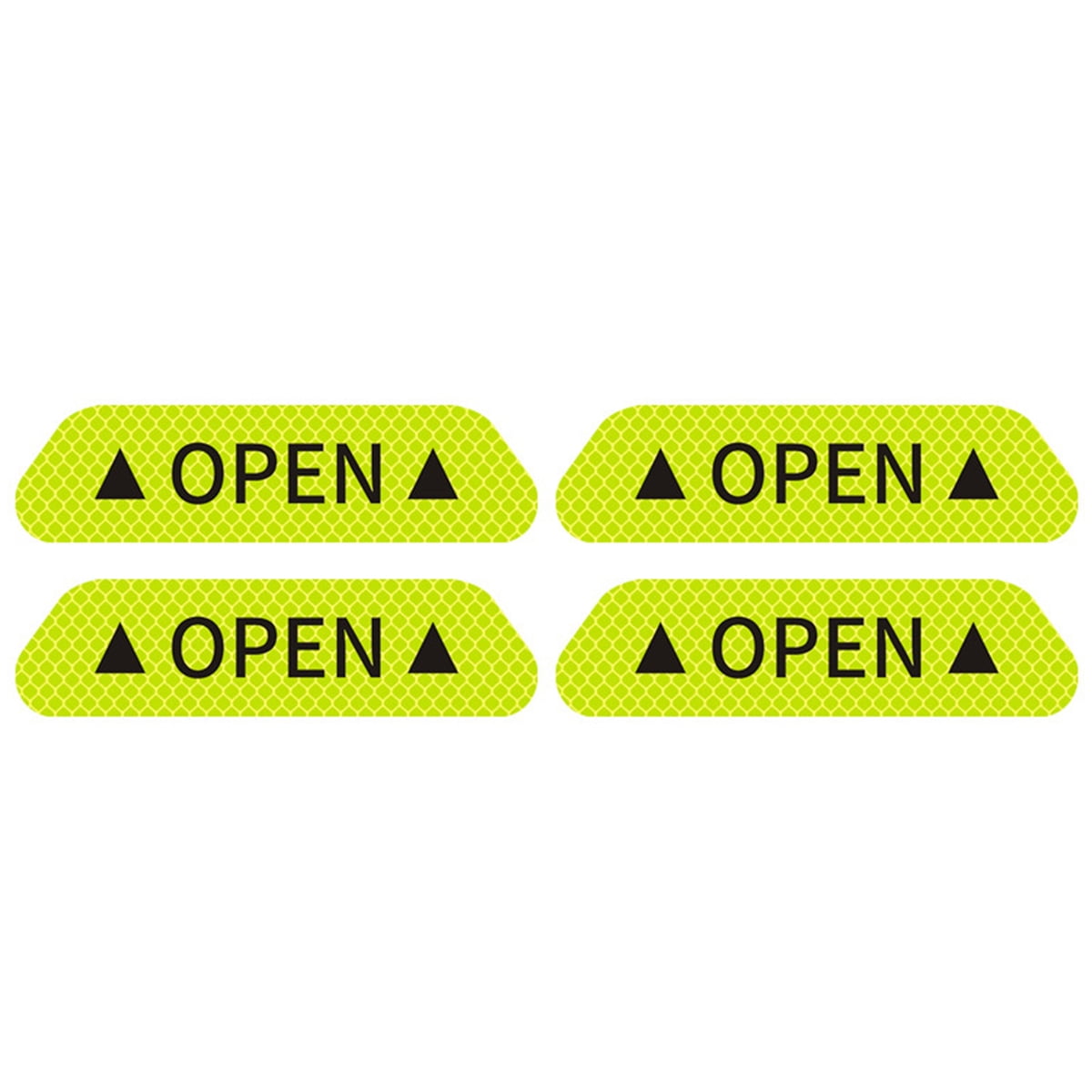 Leadwolf 4PCS Reflective Open Warning Stickers for Car Door, Night ...