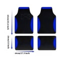 thumbnail image 1 of Leadwolf 4PCS/Set Car Floor Mats Universal for Subaru Blue Velvet Colored Stripe Non-Slip Backing Interior Carpet Mats Protection Accessories, 1 of 8