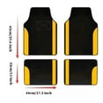 thumbnail image 1 of Leadwolf 4pcs Car Floor Mats Universal for Bentley Yellow Velvet Colored Stripe Non-Slip Backing Front Rear Liner Carpet, 1 of 6