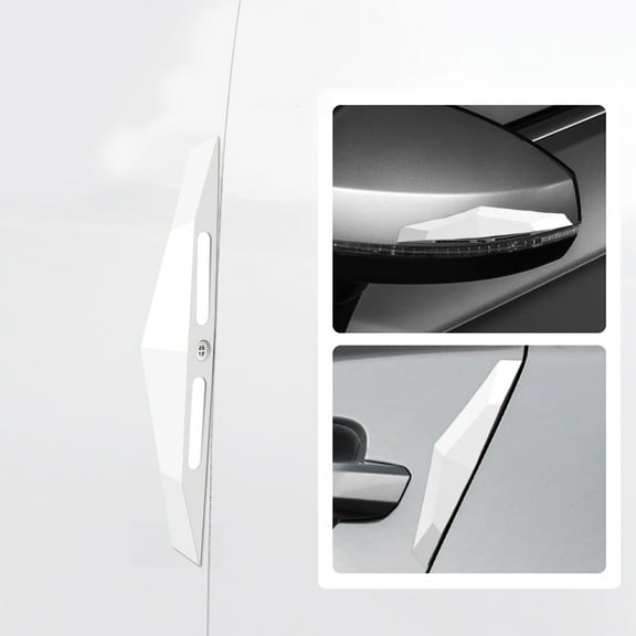 Leadwolf 6PCS Car Side Door Edge Guards Protector Sticker Personalized Protective Pad Sticker, Compatible with Pickup Truck,Truck.Collision can Make a Noise white