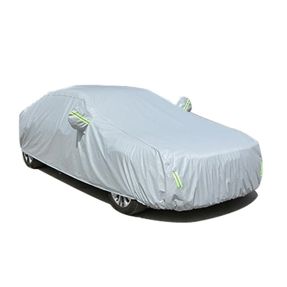 Leadwolf Car Cover Waterproof All Weather for Infiniti Q60 Coupe Outdoor Full Cover Rain Sun UV Protection with Zipper Cotton, Length up to 195 " Silver