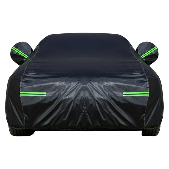 Leadwolf Car Cover Waterproof All Weatherfor Mitsubishi for Eclipse Cross Outdoor Full Cover Rain Sun UV Protection with Zipper Cotton, spunlace nonwoven Length up to 173 " Black