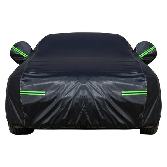 Leadwolf Car Covers for Automobiles All Weather Waterproof for Mazda for MX-30 Upgraded UV Protective Vehicle Cover spunlace nonwoven Length up to 173 " Black