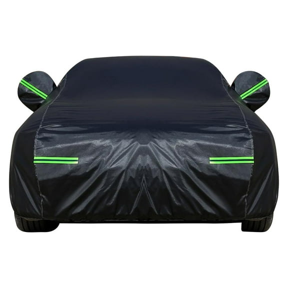 Leadwolf Car Covers for Automobiles All Weather Waterproof　for Nissan for Rogue Sport Upgraded UV Protective Vehicle Cover spunlace nonwoven Length up to 173 " Black