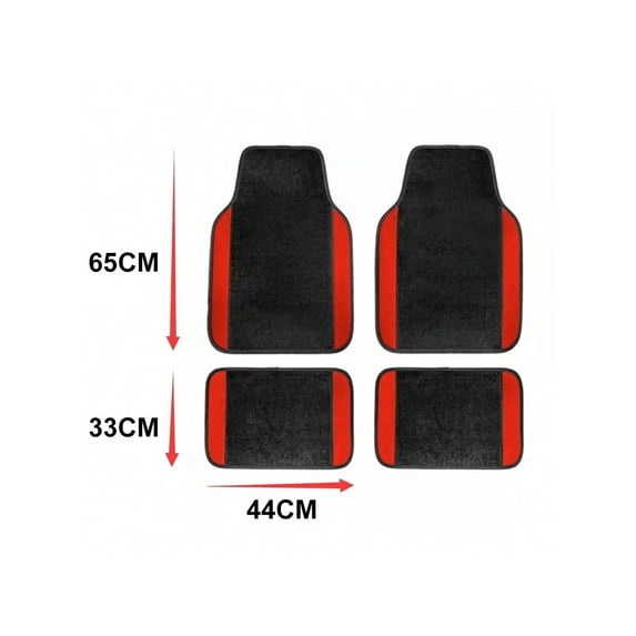 Leadwolf Car Floor Mats for Cadillac for CT6PLUG-IN Vinyl Carpet Protection All Weather Auto Liners Anti-Slip Automotive Floor Mats Velvet Colored Stripe 4pcs
