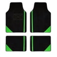 thumbnail image 1 of Leadwolf Car Floor Mats for Chevrolet for CorvetteE-Ray Vinyl Carpet Protection Auto Liners All Weather Anti-Slip Velvet Colored Stripe Black and Green 4pcs, 1 of 6