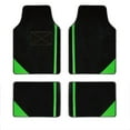 thumbnail image 1 of Leadwolf Car Floor Mats for Kia for Niro EV Vinyl Carpet Protection All Weather Auto Liners Anti-Slip Automotive Floor Mats Velvet Colored Stripe Black and Green 4pcs, 1 of 6