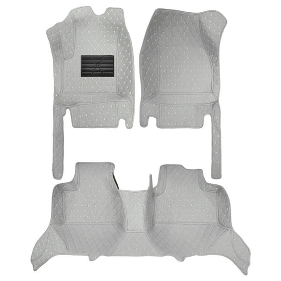 Leadwolf Car Floor Mats for Land Rover Range Rover Evoque 2012-2018 PU Leather Floor Liner Waterproof Anti-Skid Luxury Leather Full Coverage Liner Front Rear Mat/Set 3Pcs Gray