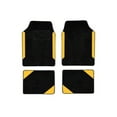 thumbnail image 1 of Leadwolf Car Floor Mats for Mazda for CX-5 Vinyl Carpet Protection All Weather Auto Liners Anti-Slip Automotive Floor Mats Velvet Colored Stripe Black and Yellow 4pcs, 1 of 6