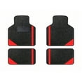 thumbnail image 1 of Leadwolf Car Floor Mats for Mitsubishi for Eclipse Cross Vinyl Carpet Protection All Weather Front & Rear Full Set Velvet Colored Stripe Black and Red 4pcs, 1 of 6