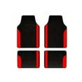 thumbnail image 1 of Leadwolf Car Floor Mats for Nissan for Pathfinder Hybrid Vinyl Carpet Protection All Weather Auto Liners Anti-Slip Automotive Floor Mats Velvet Colored Stripe Black and Red 4pcs, 1 of 5