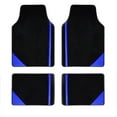 thumbnail image 1 of Leadwolf Car Floor Mats for Toyota for RAV4 Plug-In Hybrid Vinyl Carpet Protection All Weather 1st and 394nd Row Velvet Colored Stripe Black and Blue 4pcs, 1 of 6