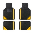 thumbnail image 1 of Leadwolf Car Floor Mats Universal for Mazda for Millenia Yellow Velvet Colored Stripe Non-Slip Backing Interior Carpet Mats Protection Accessories 4PCS/Set, 1 of 4