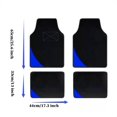 thumbnail image 1 of Leadwolf Car Floor Mats Universal for Audi for RS3 Blue Velvet Colored Stripe Non-Slip Backing Front Rear Liner Carpet 4pcs, 1 of 8