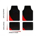 thumbnail image 1 of Leadwolf Car Floor Mats Universal for Ford for Fusion Red Velvet Colored Stripe Waterproof Front Rear Liner Carpet 4pcs, 1 of 8