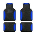 thumbnail image 1 of Leadwolf Car Floor Mats Universal for GMC for Terrain Blue Velvet Colored Stripe Waterproof Front Rear Liner Carpet 4pcs, 1 of 6
