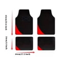 thumbnail image 1 of Leadwolf Car Floor Mats Universal for Lincoln for Navigator Red Velvet Colored Stripe Waterproof Front Rear Liner Carpet 4pcs, 1 of 8