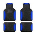 thumbnail image 1 of Leadwolf Car Floor Mats Universal for Lexus for NX250 Blue Velvet Colored Stripe All Weather Front Rear Liner Carpet 4pcs, 1 of 6