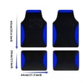 thumbnail image 1 of Leadwolf Car Floor Mats Universal for Porsche for 356 Blue Velvet Colored Stripe Waterproof Front Rear Liner Carpet 4pcs, 1 of 8
