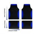 thumbnail image 1 of Leadwolf Car Floor Mats Universal for Volkswagen for e-Golf Blue Velvet Colored Stripe Non-Slip Backing Front Rear Liner Carpet 4pcs, 1 of 8