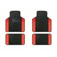 thumbnail image 1 of Leadwolf Car Floor Mats for Cadillac for XT5 Vinyl Carpet Protection All Weather Front & Rear Full Set Velvet Colored Stripe Black and Red 4pcs, 1 of 5