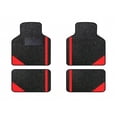 thumbnail image 1 of Leadwolf Car Floor Mats for INFINITI for Q70L Vinyl Carpet Protection All Weather Front & Rear Full Set Velvet Colored Stripe Black and Red 4pcs, 1 of 6