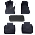 thumbnail image 1 of Leadwolf Car Floor Mats for Lexus for RX350 Leather Full Coverage Car Carpet All Weather Luxury Floor Liners Black and Blue 5PCS, 1 of 6