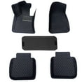 thumbnail image 1 of Leadwolf Car Floor Mats for Mercedes-Benz for EQS450+ Leather Full Coverage Car Carpet All Weather Luxury Floor Liners Black and Blue 5PCS, 1 of 6