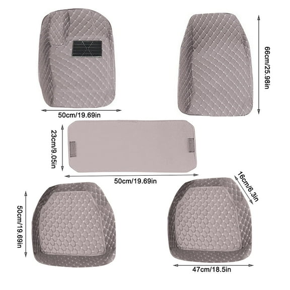 Leadwolf Car Floor Mats for Mercedes-Benz for Sprinter2500 Full Coverage Auto Floor Mats All Weather Luxury Floor Liners Gray 5PCS