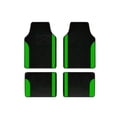 thumbnail image 1 of Leadwolf Car Floor Mats for Porsche for Boxster Vinyl Front and Rear Carpet Protection All Weather Velvet Colored Stripe Black and Green 4pcs, 1 of 5