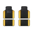 thumbnail image 1 of Leadwolf Car Floor Mats universal Full Coverage Auto Floor Mats All Weather Luxury Floor Liners Anti - Slip Car Mats Protector Car Carpet Black and Yellow 4PCS, 1 of 5