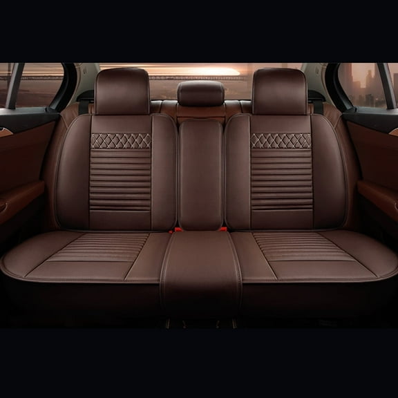 Leadwolf Car Rear Seat Cover Leather for BMW for M2 2016-Present Leather Waterproof Cushion Protecto standard Coffee Color 1PCS