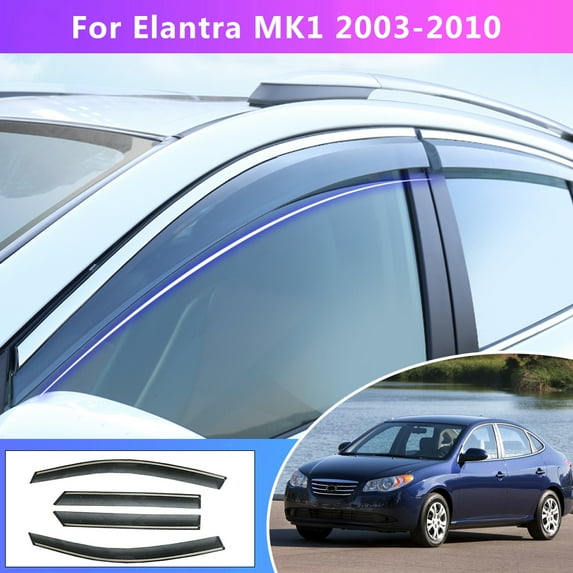 Leadwolf Car Styling Smoke Window Sun Rain Visor Deflector Guard For Hyundai For Elantra Mk1 2003-2010 Accessories 4PC