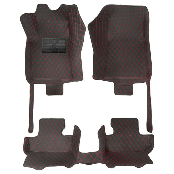 Leadwolf Custom Car Floor Mats for Ford Mustang 2015 2016 2017 2018 2019 Auto Foot Mat Black Red