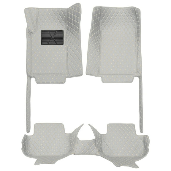 Leadwolf Custom Fit Faux Leather Car Floor Mats for 2010-2015 XFL Camaro SS, Anti-Slip All-Weather Protection, Driver Side Left, Carpet Liner Gray