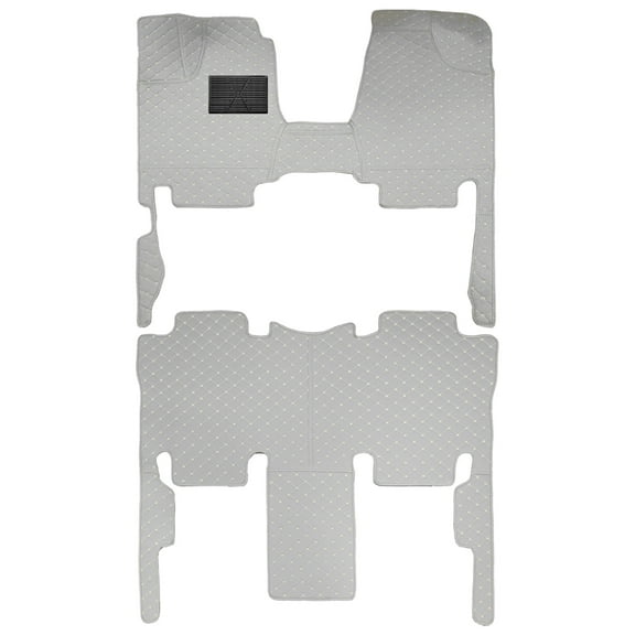 Leadwolf Floor Mats for Cars for Toyota,Sienna,2004-2010 PU Leather Floor Liner Carpet Protection PU Leather Car Liners All Weather 3Pcs Gray